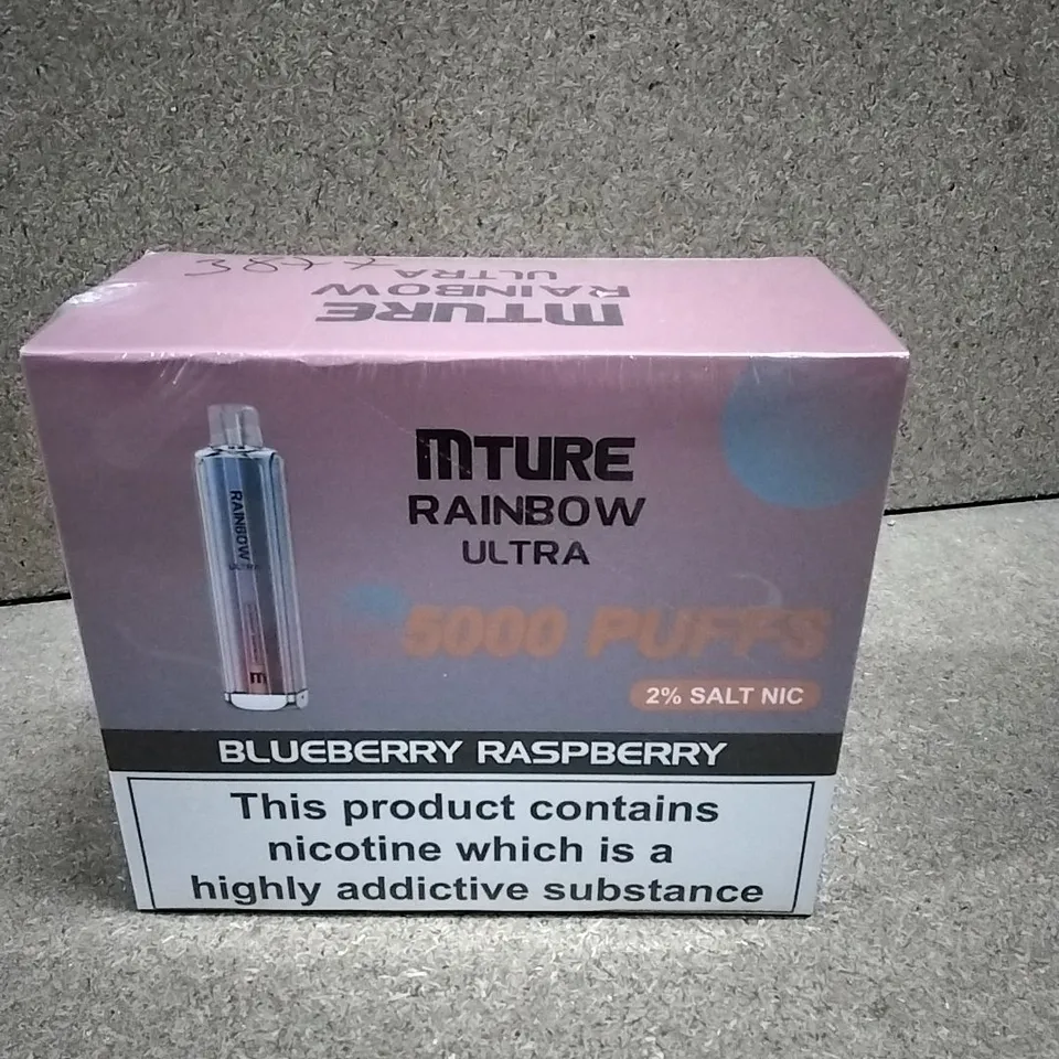 BOXED & SEALED MTURE RAINBOW ULTRA 5000 PUFF DISPOSABLE E-CIGERETTE 