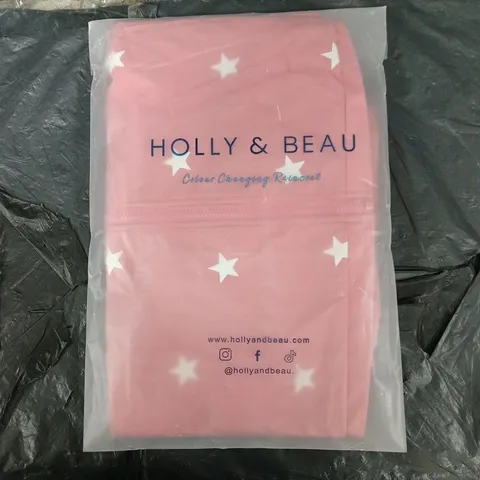 Holly & Beau Pinkstar Raincoat, Age 5-6, Pink with White Stars