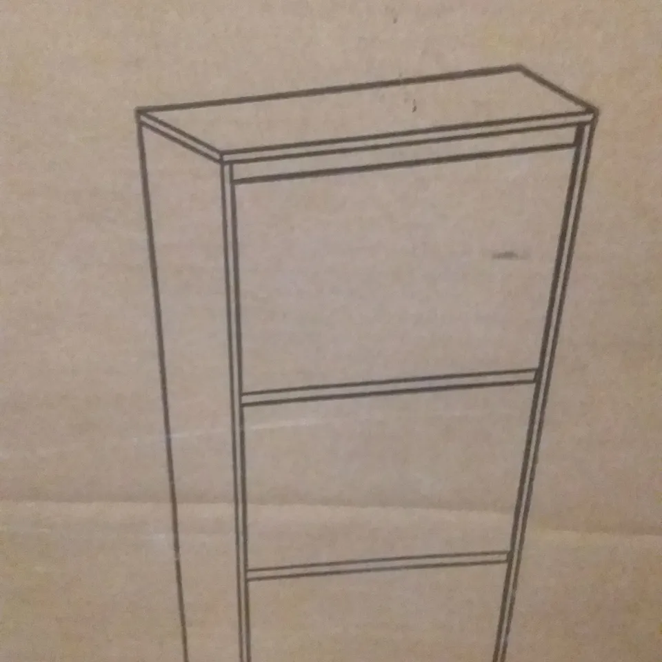 BOXED LLIANA 3 DOOR SHOE CUPBOARD - GREY