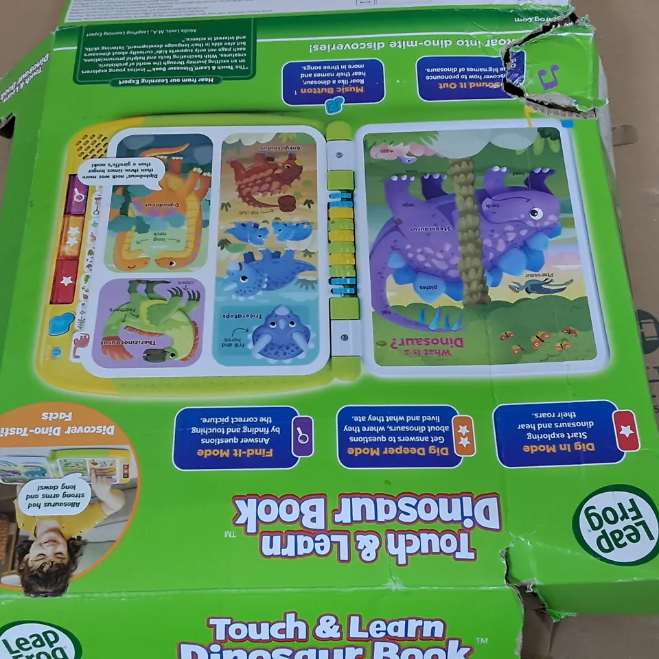 LEAP FROG TOUCH AND LEARN DINOSAUR BOOK