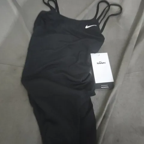 NIKE WOMEN'S BLACK SWOOSH SWIMMING SUIT – UK 10 