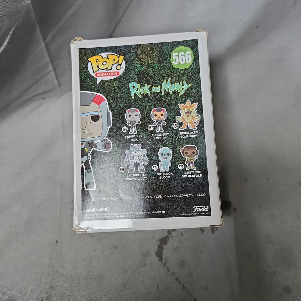 FUNKO POP! ANIMATION – RICK AND MORTY PURGE SUIT RICK VINYL FIGURE (BOXED)