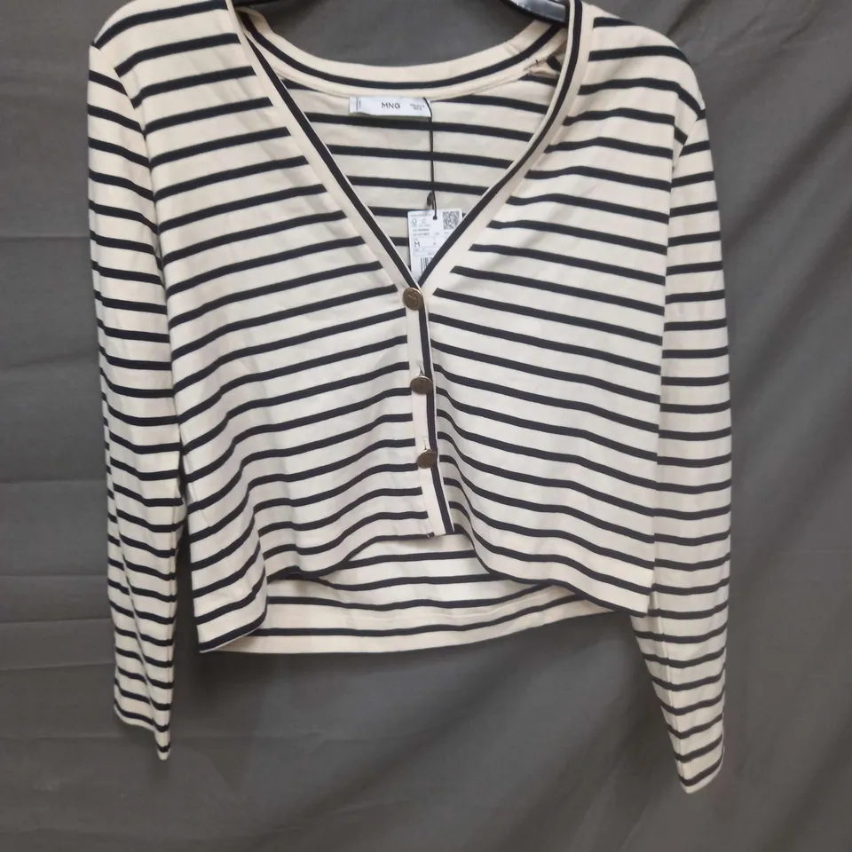 MNG CREAM  & BLACK SHORT CARIGAN - MEDIUM