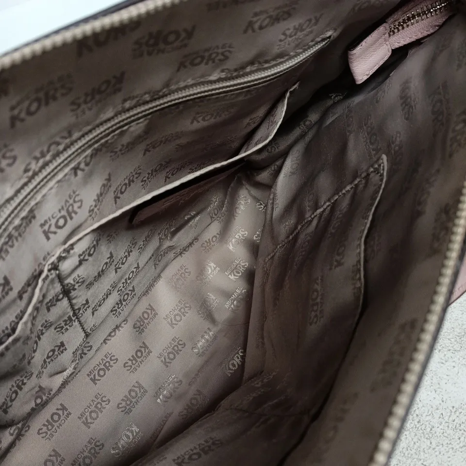 MICHAEL KORS PINK LEATHER BAG WITH HANDLES AND SHOULDER STRAP