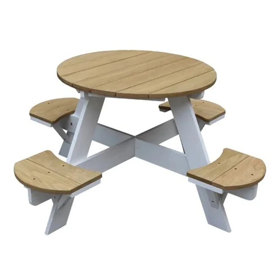 BOXED MALD KIDS ROUND PICNIC BENCH AND CHAIRS (1 BOX)