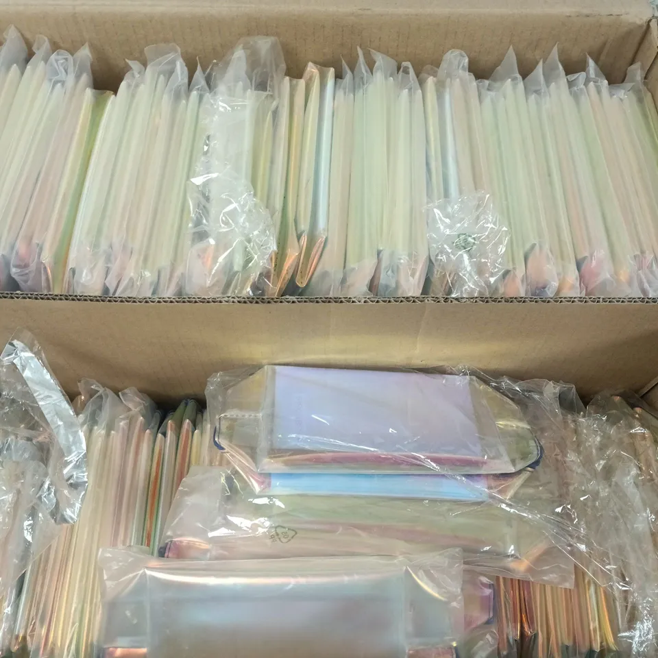 APPROXIMATELY 96 TRANSPARENT IRIDESCENT HOLOGRAPHIC COSMETIC POUCH BAGS