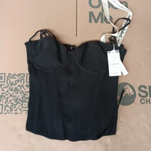 MARS THE LABEL CORSET TOP IN BLACK SIZE UK 10