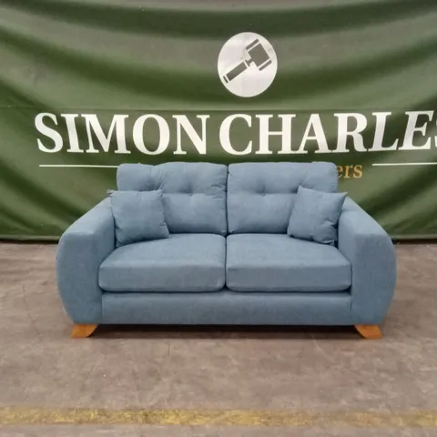PRENT FABRIC 2 SEATER SOFA - TEAL