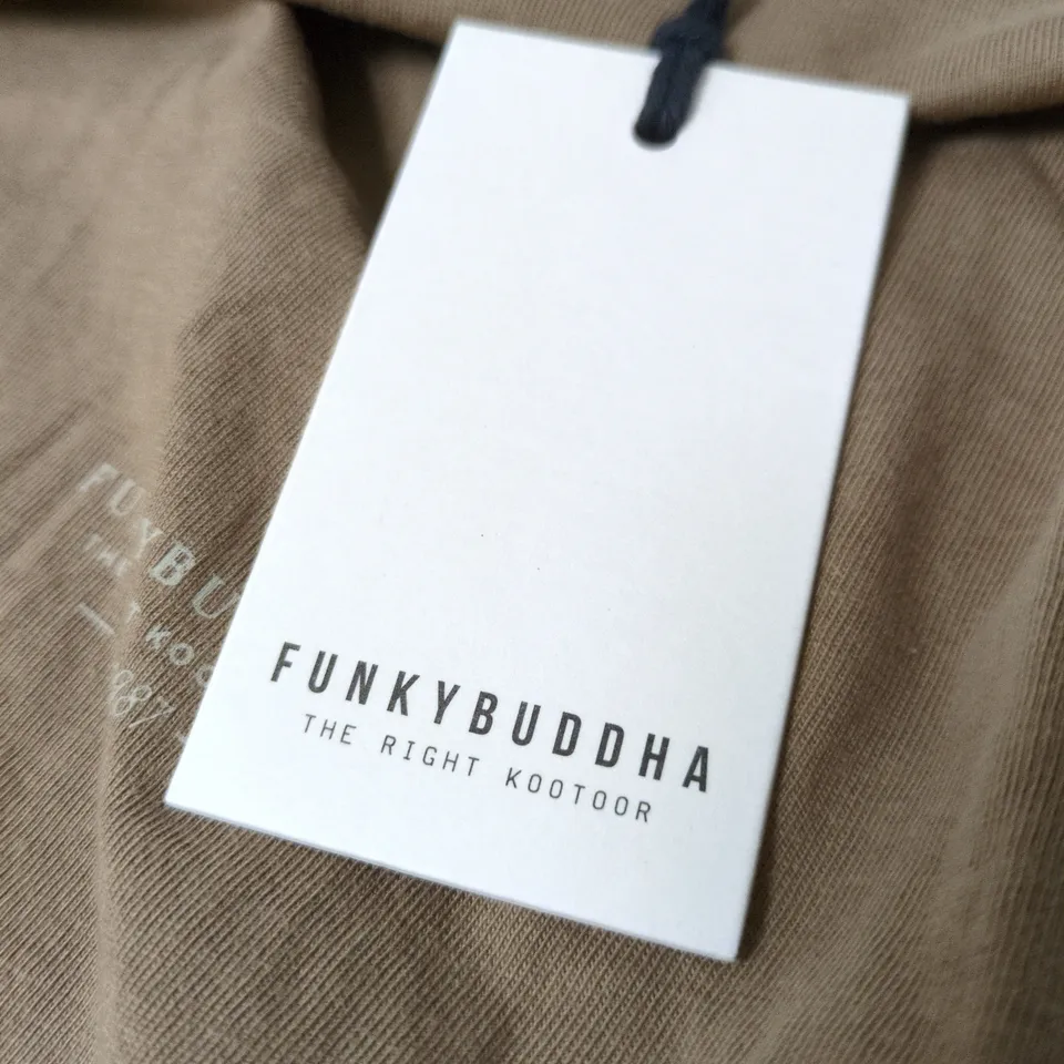 FUNKY BUDDHA T‑SHIRT – HAZELNUT BROWN, UK M