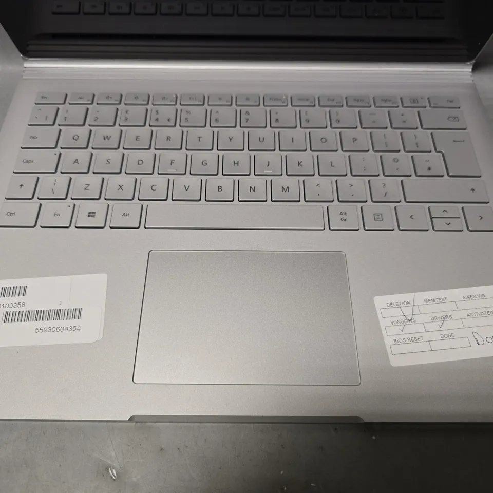 MICROSOFT LAPTOP IN SILVER - MODEL UNSPECIFIED