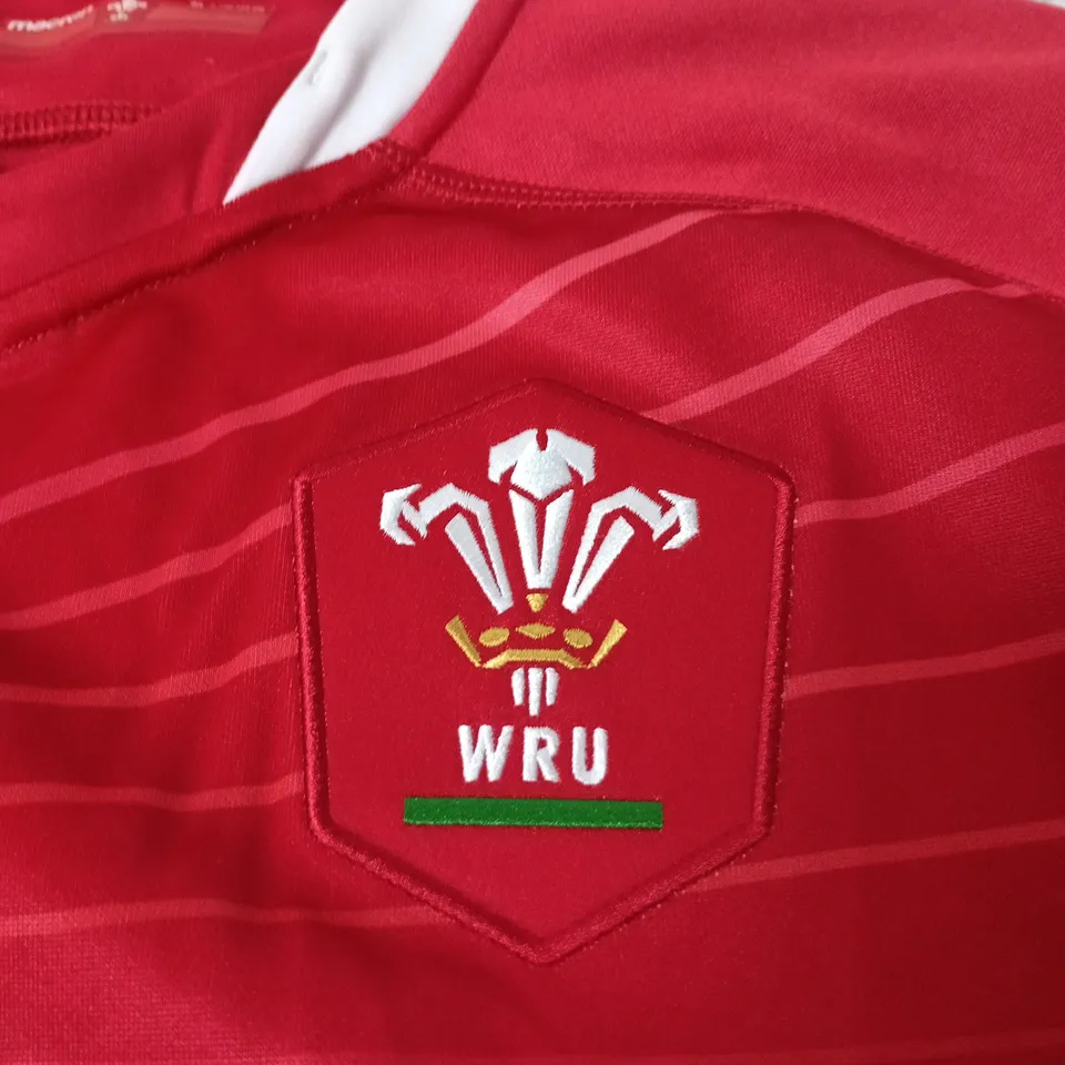 WELSH RUGBY JERSEY – WRU CREST, CAZOO SPONSOR, RED (MEN'S)