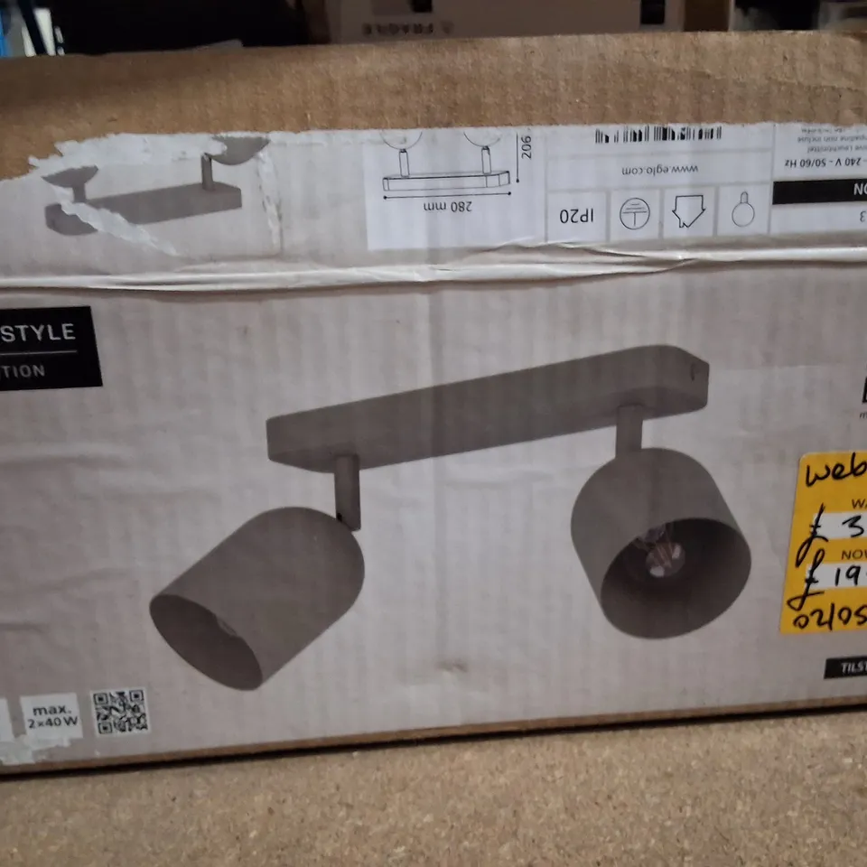 BOXED EGLO TREND & STYLE CEILING SPOTLIGHT FITTING – 2-LIGHT, E14 BASE (MAX 2X40W)