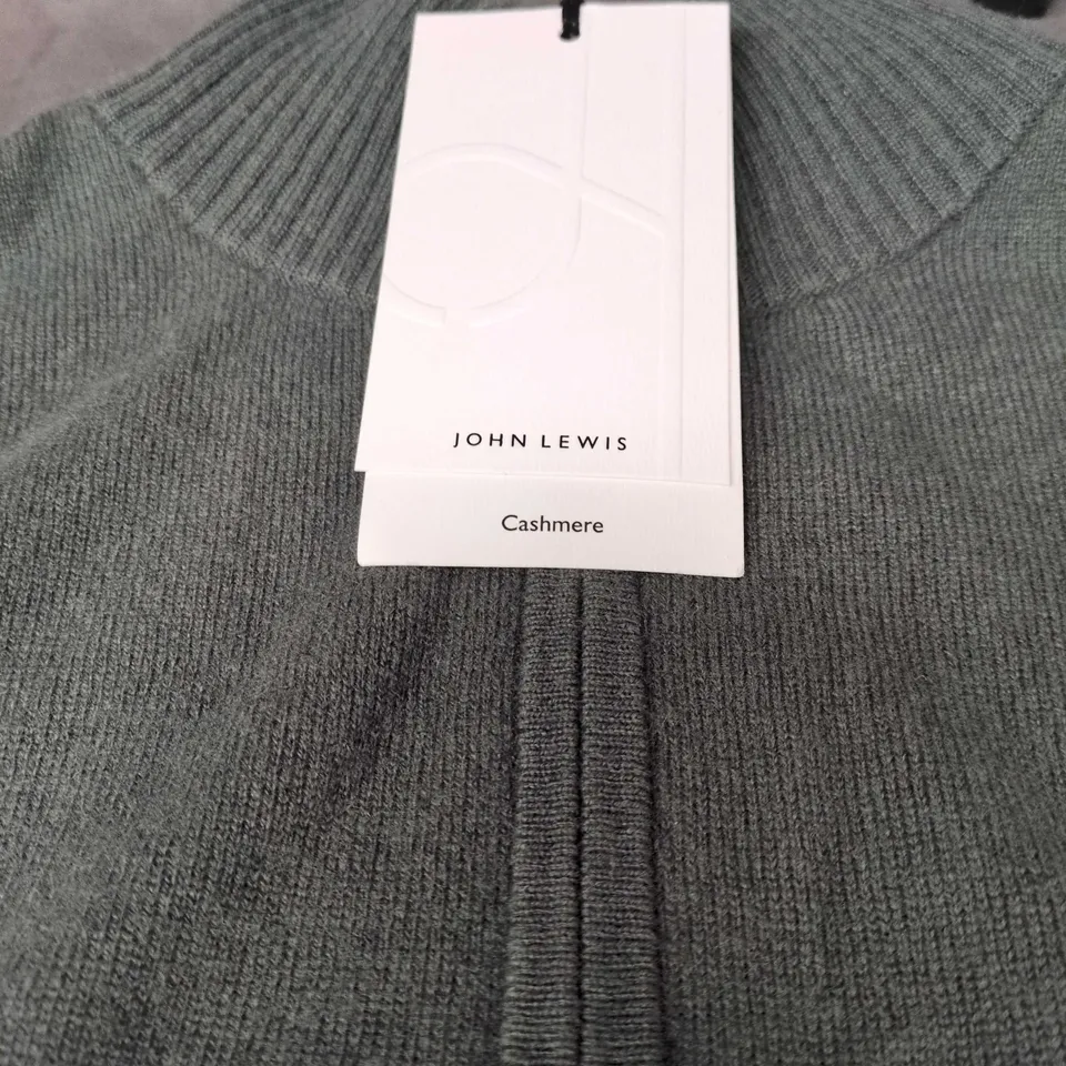 JOHN LEWIS CASHMERE JUMPER – SAGE GREEN – SIZE M