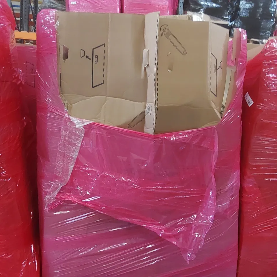 PALLET OF ASSORTED ITEMS INCLUDING: STEAM CLEANERS, BLINDS, SMOKELESS ELECTRIC GRILL, LED WALL LAMP ECT