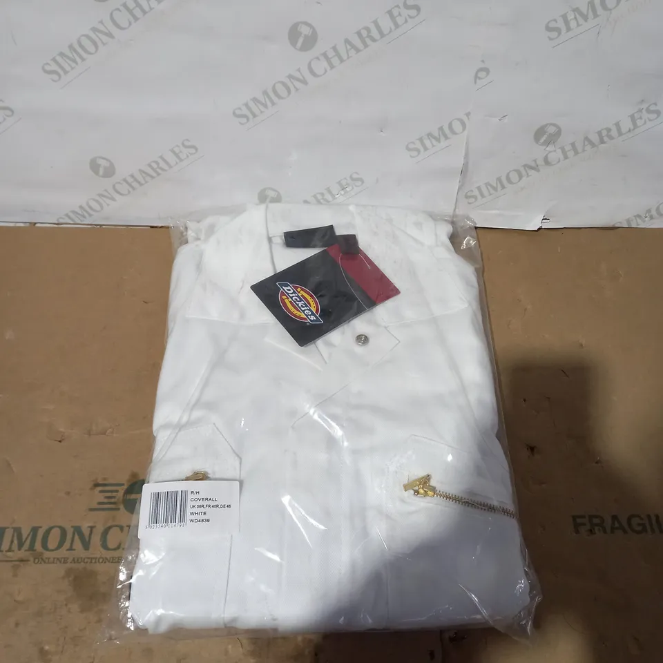 BRAND NEW DICKIES R/H WHITE COVERALL SIZE 36R