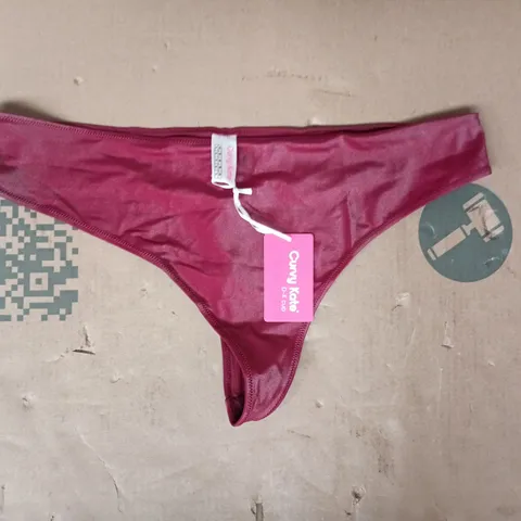 CURVY KATE LUSH THONG IN OXBLOOD SIZE XL