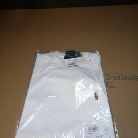 POLO RALPH LAUREN LOGO WHITE T-SHIRT SIZE SMALL
