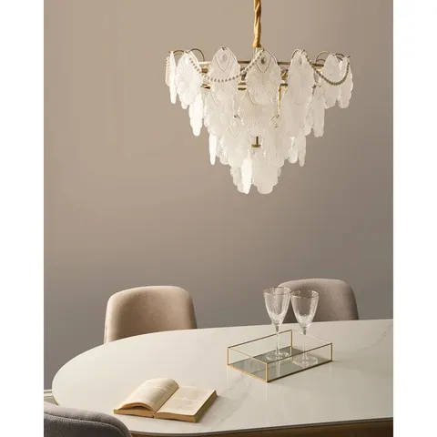 BOXED CHANDALIER ACARIGUA GLASS BRASS