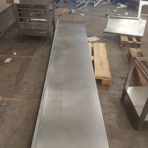 LONG STAINLESS STEEL COMMERCIAL KITCHEN WORKTOP PIECE