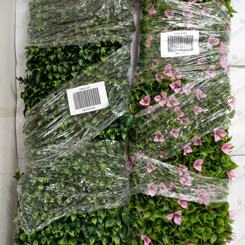 2 X ARTIFICIAL FLORAL WALL PANEL - COLLECTION ONLY