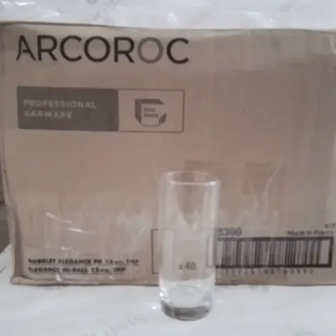 BOXED ARCOROC HI BALL GLASSES APPROXIMATELY 48