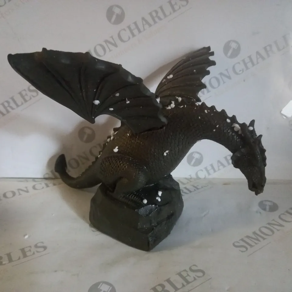 DECORATIVE DRAGON ORNAMENT WITH DETACHABLE WINGS IN BROWN