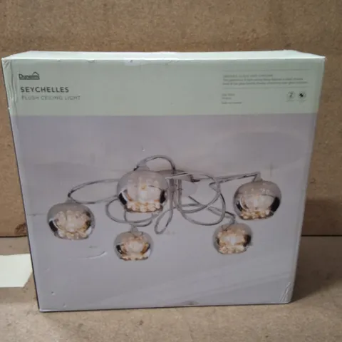 BOXED DUNELM SEYCHELLES FLUSH CEILING LIGHT –