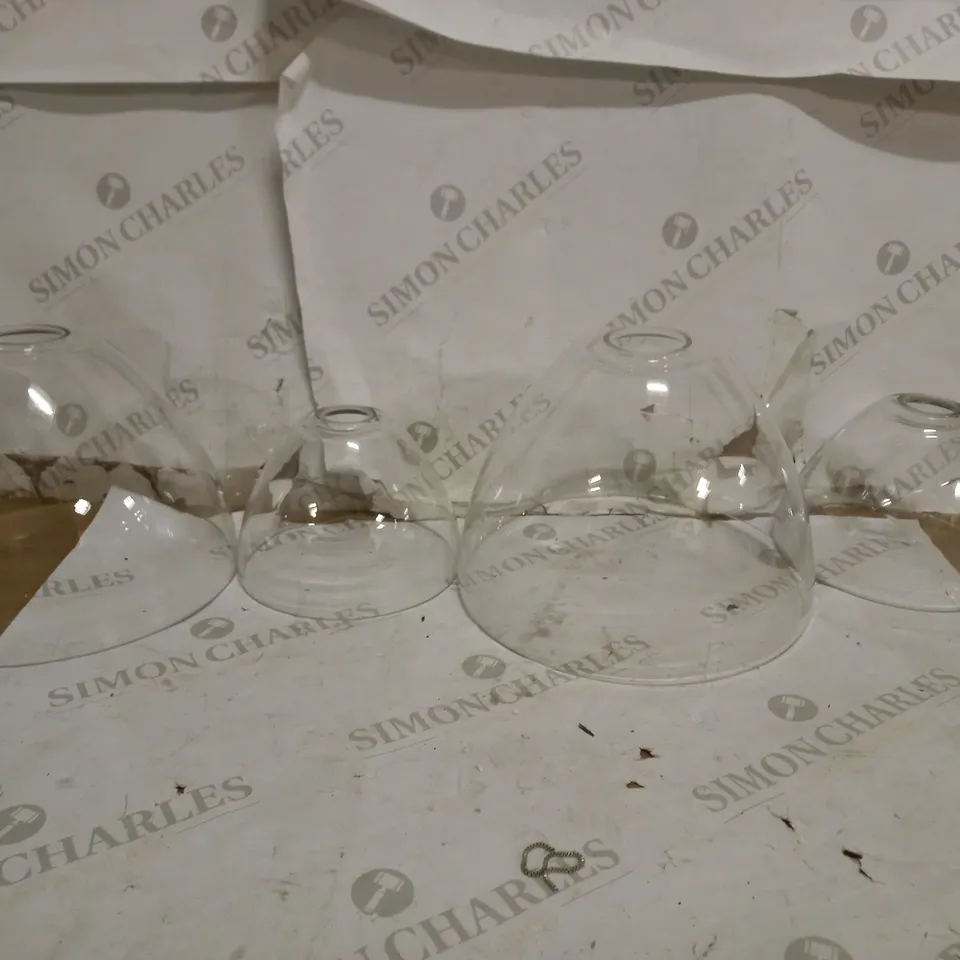 4 GLASS SHADES FOR CEILING OR LAMPS