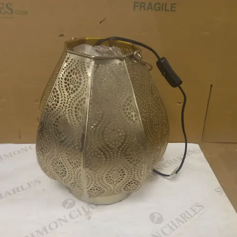 DAR LIGHTING GROUP ALIDA TABLE LAMP - NICKEL & GOLD