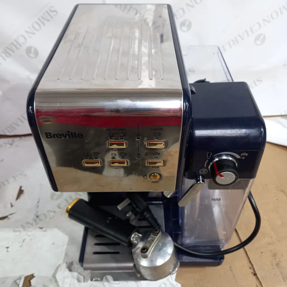 BREVILLE ONE-TOUCH COFFEEHOUSE COFFEE MACHINE - NAVY BLUE