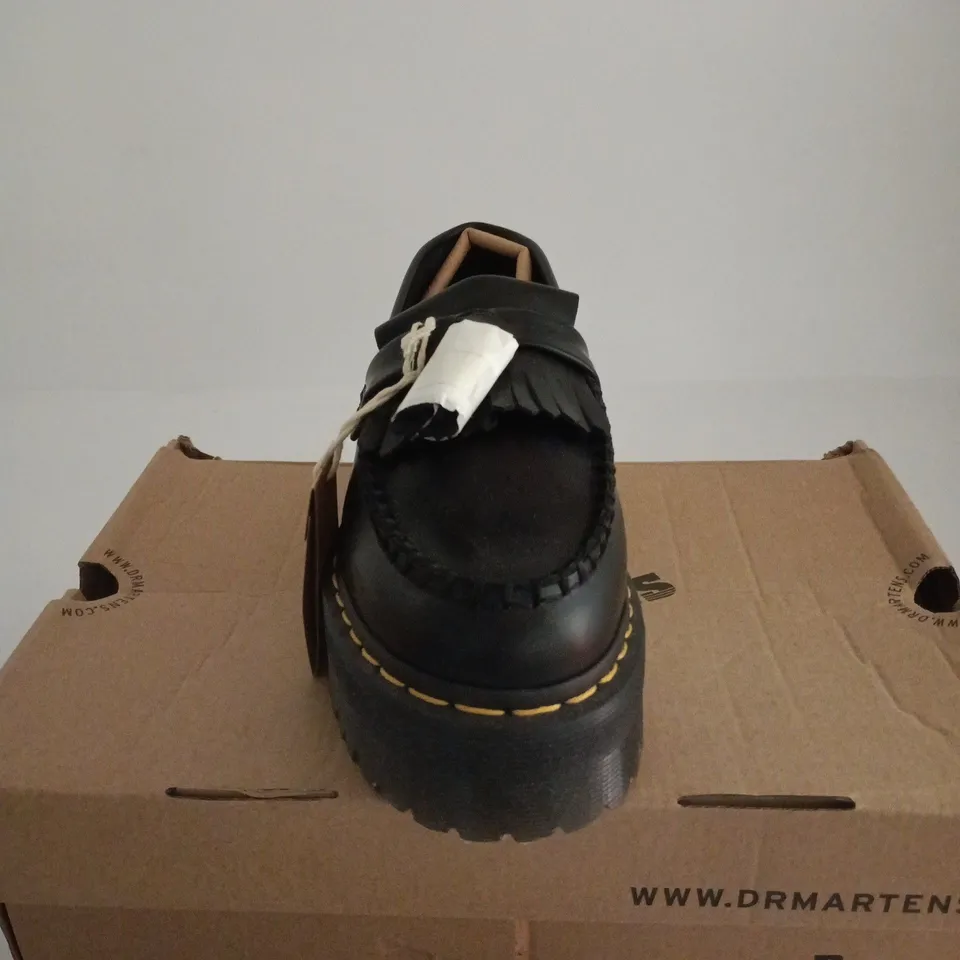 DR MARTENS ADRIAN QUAD BLACK SHOES UK 4 BOXED