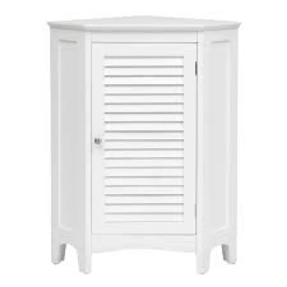 BOXED COSTWAY BATHROOM CABINET WITH SHUTTER DOOR AND ADJUSTABLE SHELF