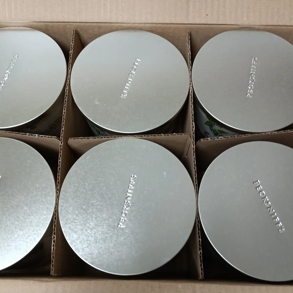 6 PECKSNIFF'S SWEET PEA & LARKSPUR SCENTED CANDLES