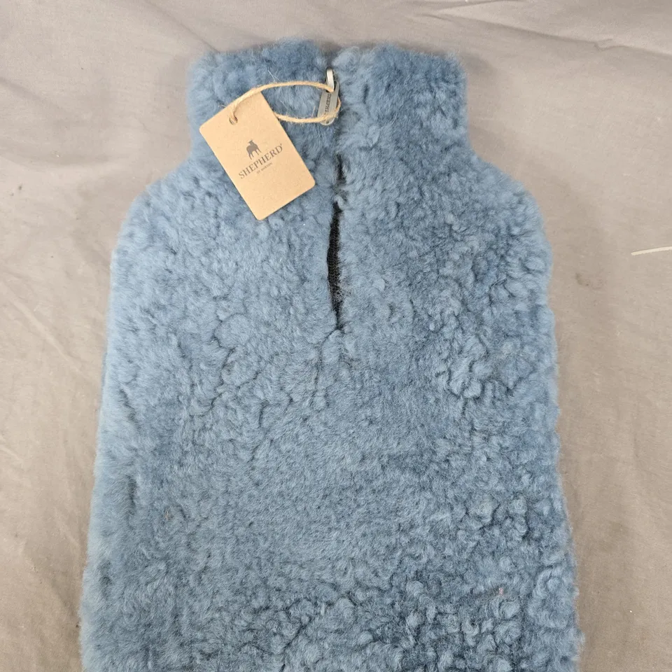 SHEPHERD OF SWEDEN BLUE PLUSH HOT WATER BOTTLE COVER