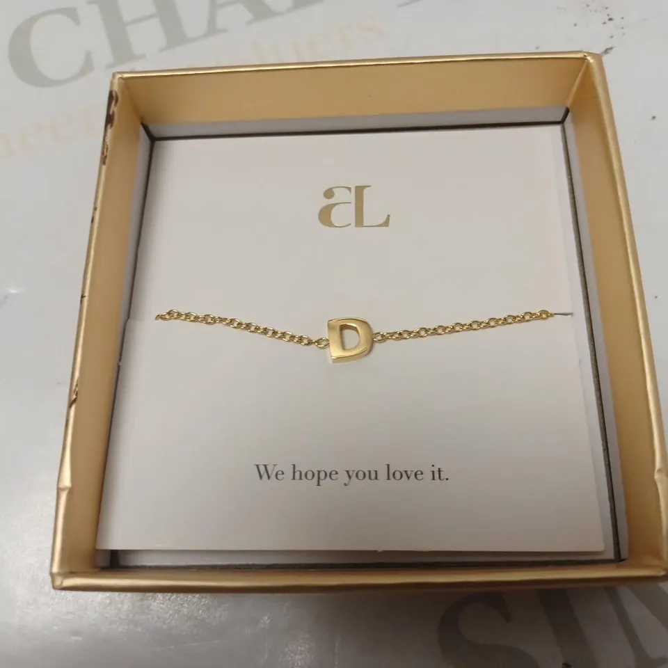 ABBOTT LYON GOLD EFFECT 'D' BRACELET