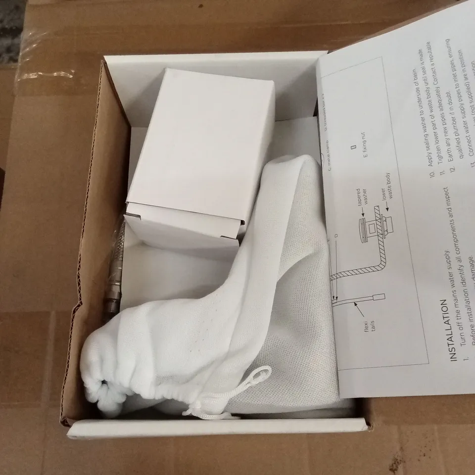 BOXED NIAGARA ALBURY NICKEL MONO BASIN MIXER + CLICK-CLACK WASTE