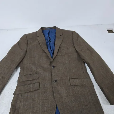 FELLINI TAILORED MEN'S BROWN WINDOWPANE JACKET β EXCLUSIVE AT SLATERS