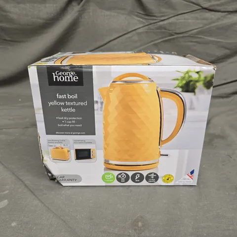 BOXED HOME FAST BOIL YELLOW TEXTURED KETTLE