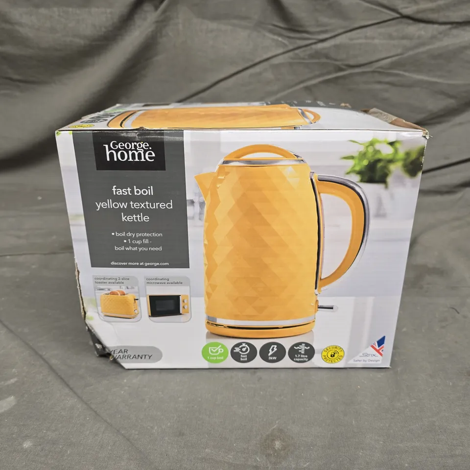 BOXED HOME FAST BOIL YELLOW TEXTURED KETTLE