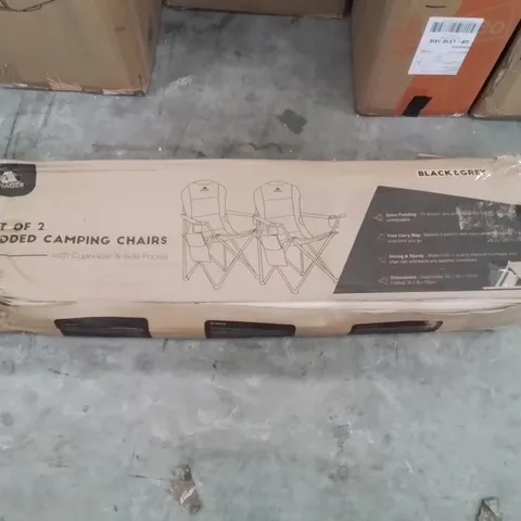 BOXED SET OF 2 VOYAGER PADDED CAMPING CHAIRS