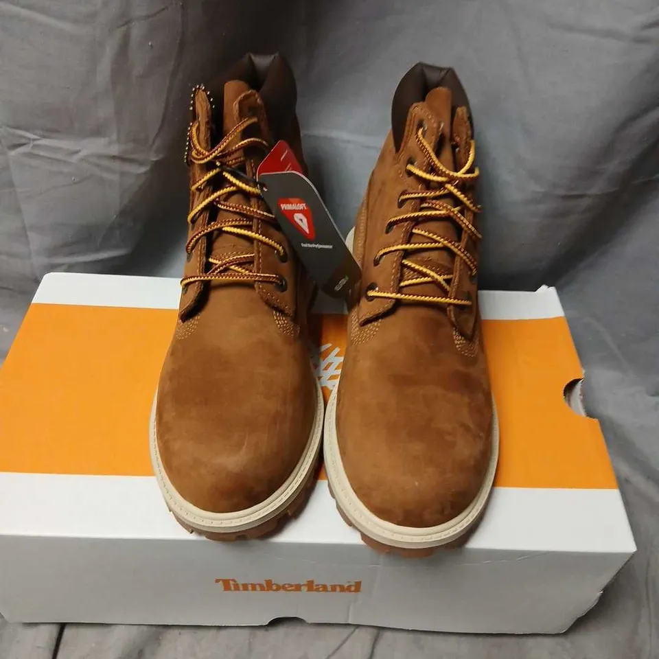 TIMBERLAND PREMIUM 6-INCH WATERPROOF BOOT RUST NUBUCK – YOUTH SIZE 3 M/M