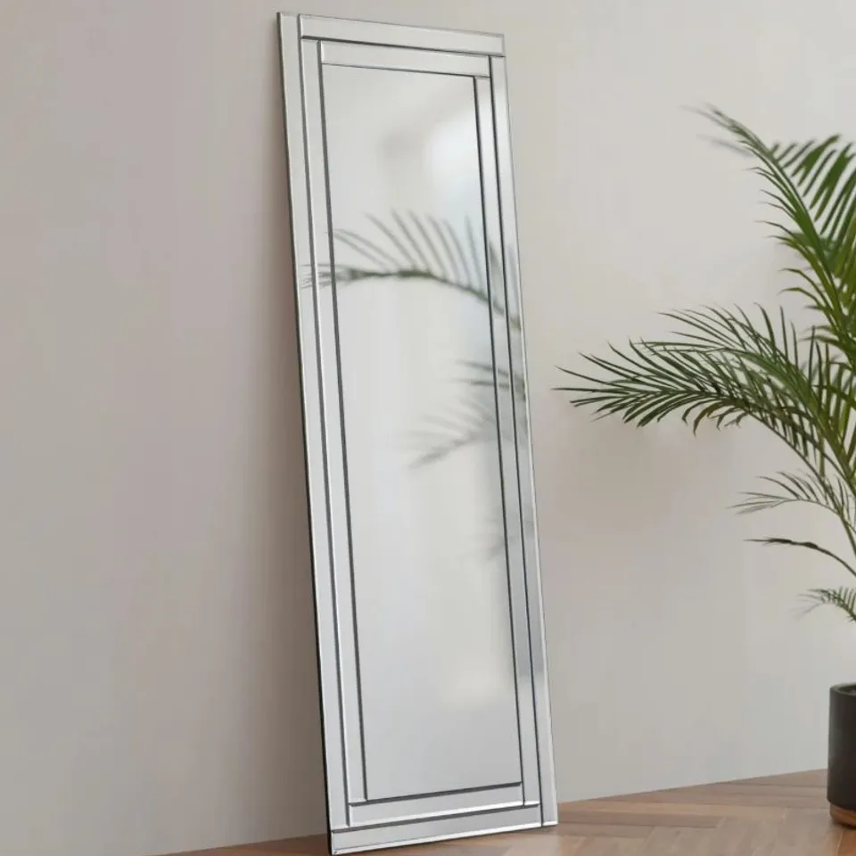 BOXED DECO FRAMELESS DRESS MIRROR