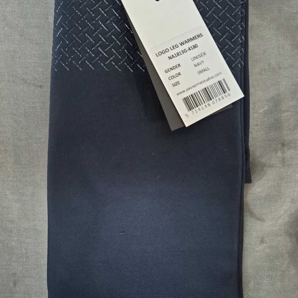 PAS NORMAL STUDIOS LOGO LEG WARMERS IN NAVY SIZE SMALL