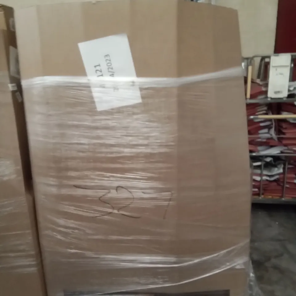 PALLET OF ASSORTED ITEMS INCLUDING HEATED BLANKET, LED METEOR LIGHT, 5-TIER SHOE RACK, FOLDING SHOPPING TROLLEYS, TATKRAFT FOLDABLE BED RAIL, HOMIDEC DRYING RACK