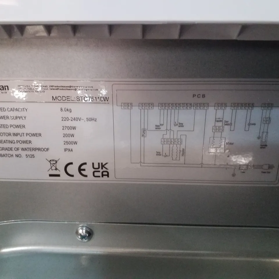 SWAN STC75110W 8KG LOAD CONDENSER TUMBLE DRYER