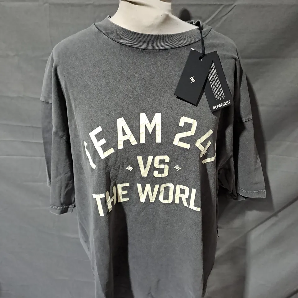 REPRESENT 247 VS THE WORLD OCERSIZED T-SHIRT SIZE L