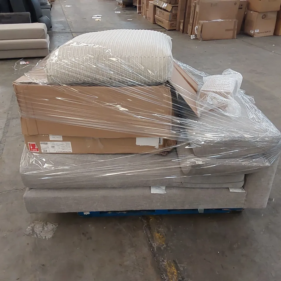 PALLET OF ASSORTED SOFA PARTS 