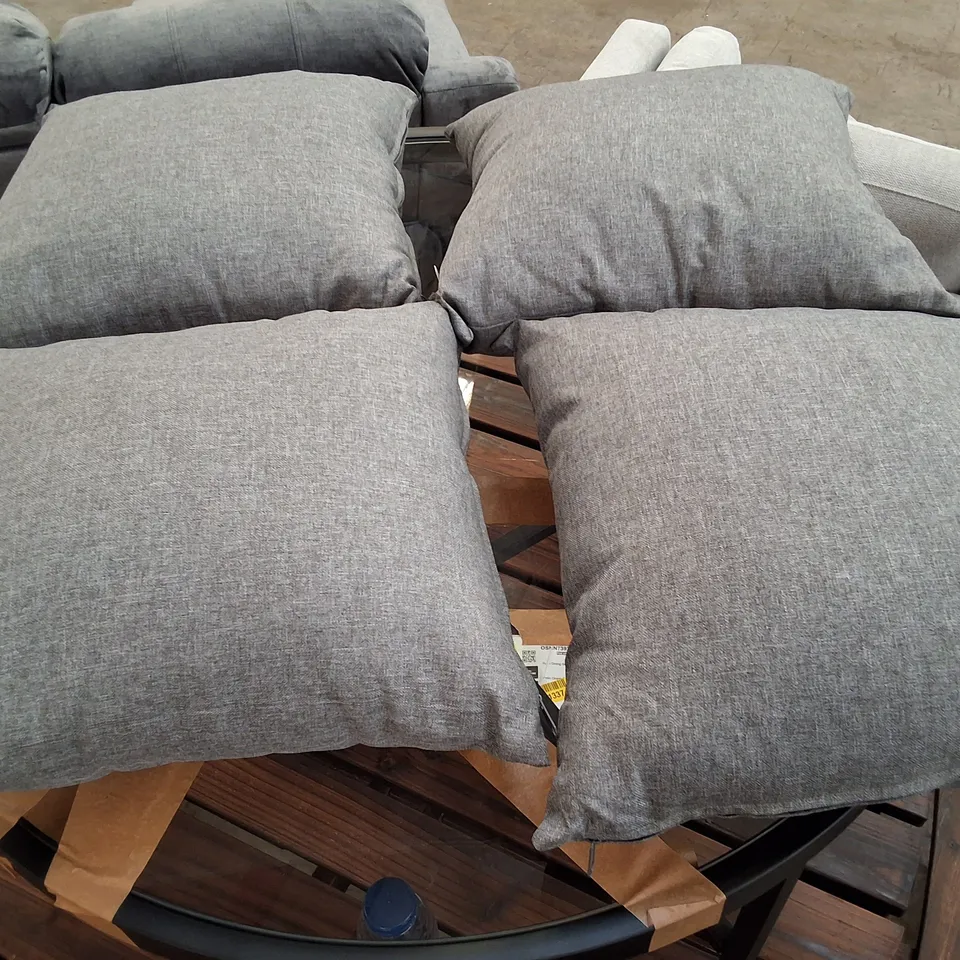 SET OF 4 OUTDOOR FURNITURE CUSHIONS - GREY