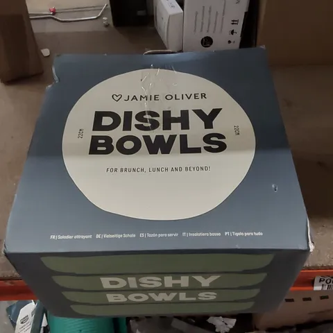 BOXED JAMIE OLIVER BIG LOVE DISHY BOWLS, STONEWARE, SET OF 4, 22CM