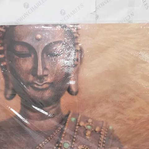 BOXED URBAN DESIGNS BUDDHA PHOTOGRAPHIC PRINT WRAPPED ON CANVAS 60X80CM